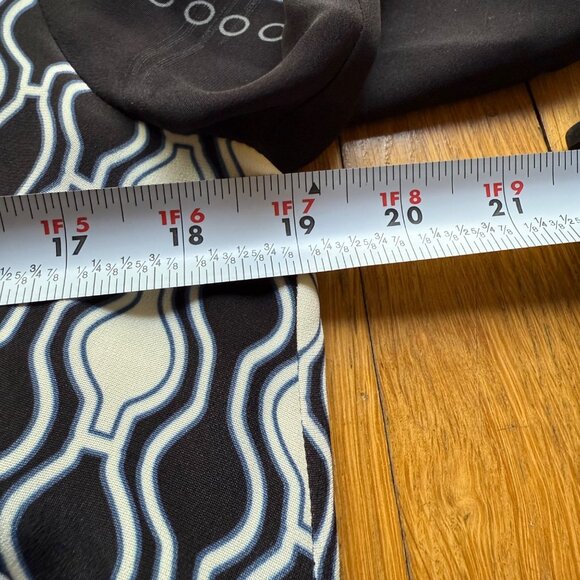 Peter Pilotto Size 8 Black Geometric Silk Short Sleeve Mini Shift Dress - Picture 12 of 16